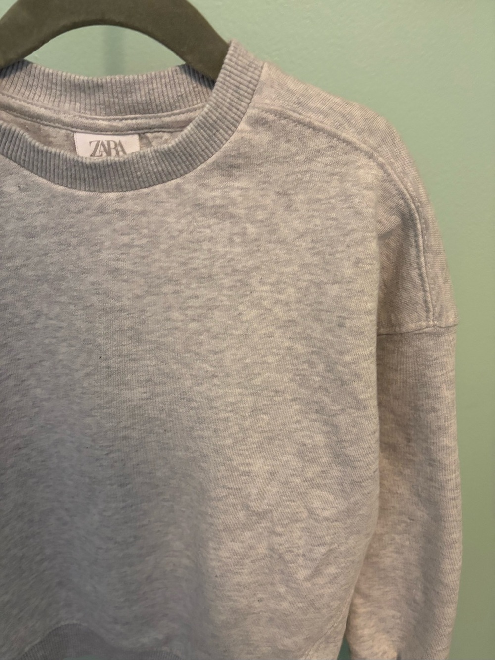 Zara Plain Grey Sweatshirt - Picture 2 of 6
